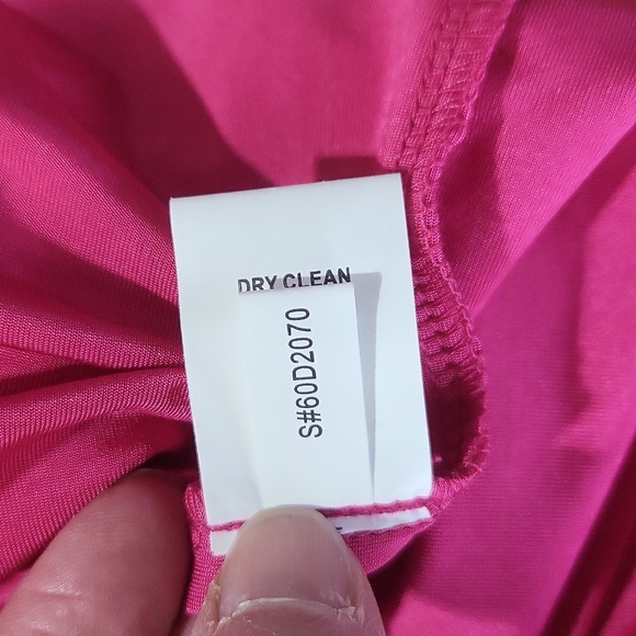 PHOEBE COUTURE 100% Silk Hot Pink & Purple Colorblock Shift Dress - Picture 14 of 14